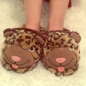 Cheetah slippers